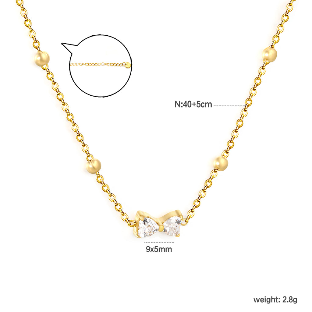 Collier nœud dorée