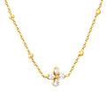 Collier fleur dorée