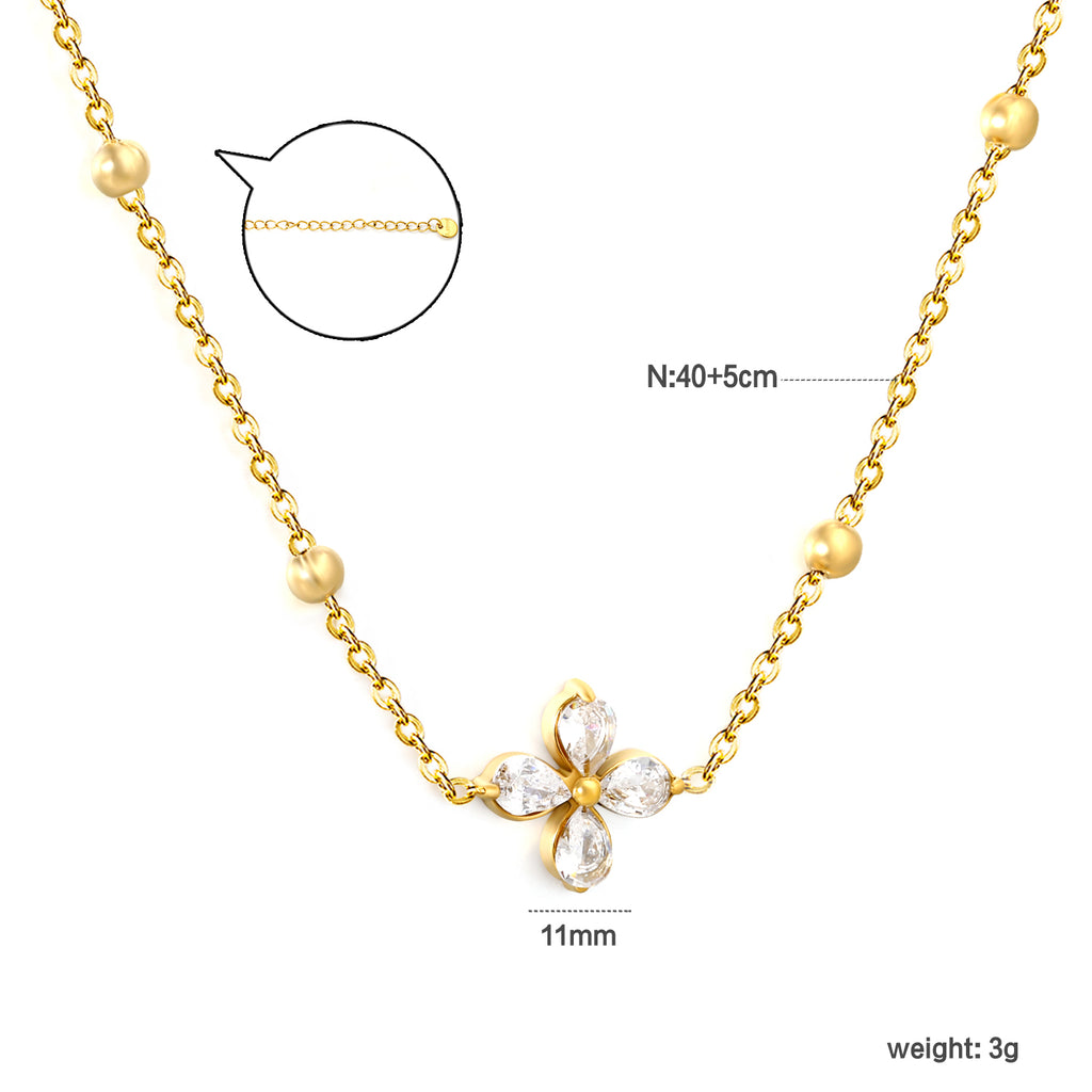 Collier fleur dorée