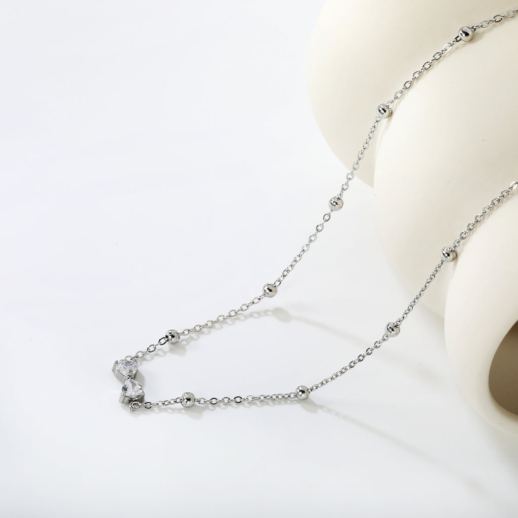 Collier nœud argenté