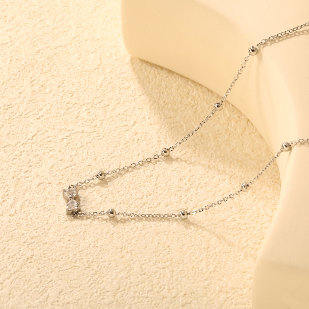 Collier nœud argenté
