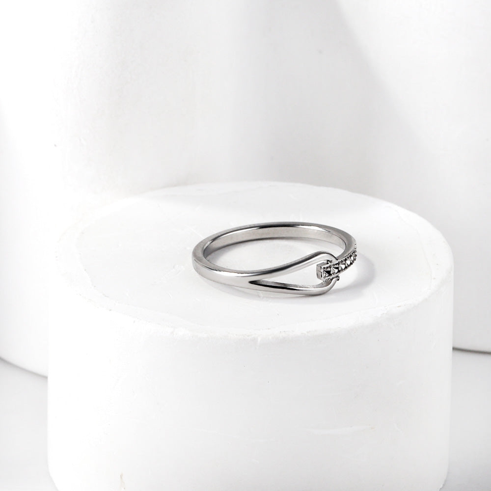 Bague linked argenté