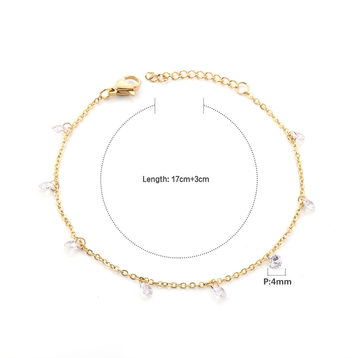 Bracelet brillant dorée
