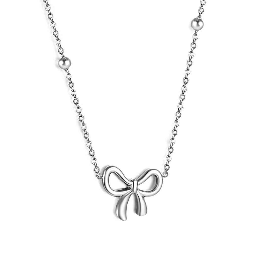 Collier boucle argenté
