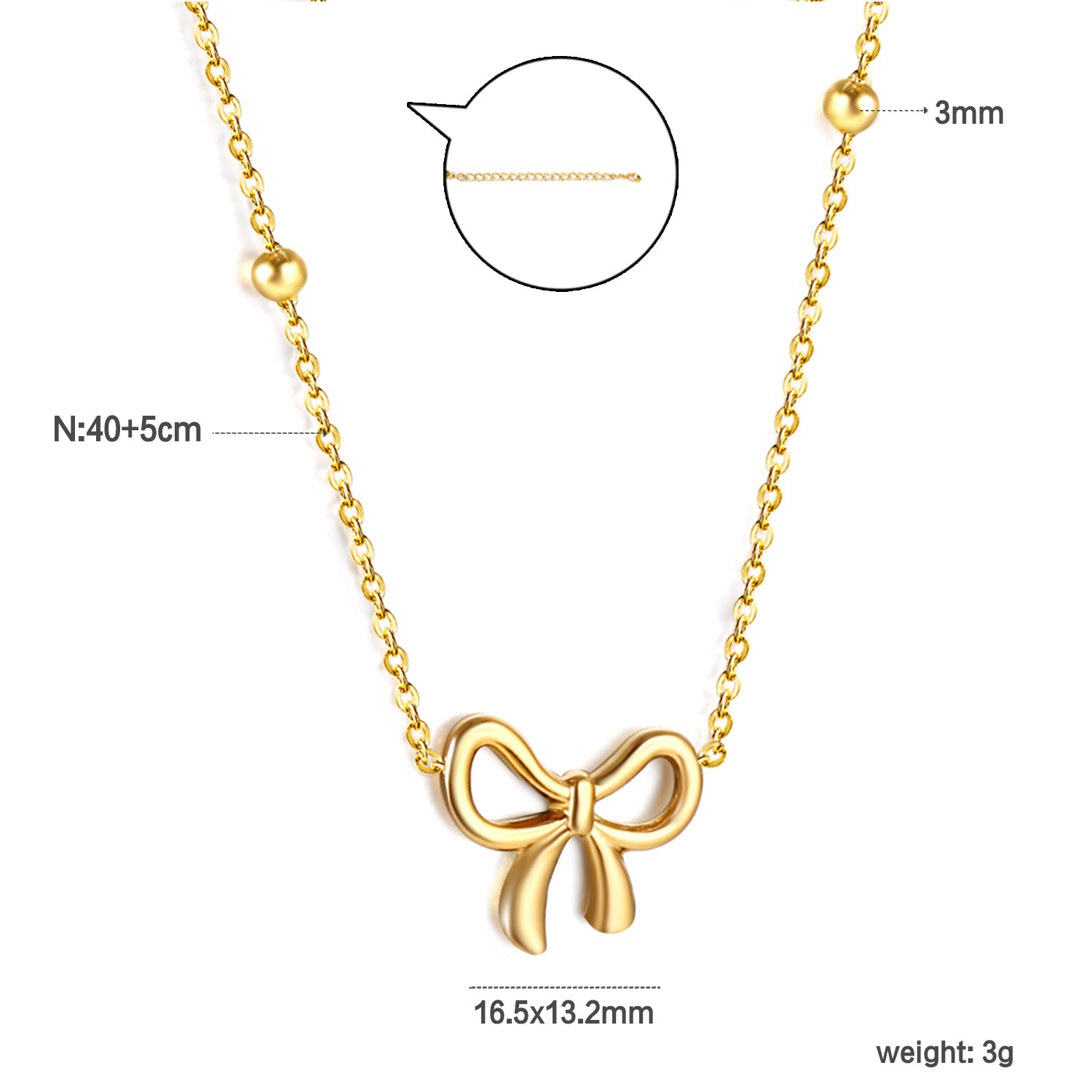 Collier boucle dorée