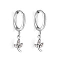 Boucles d'oreilles leaves argenté