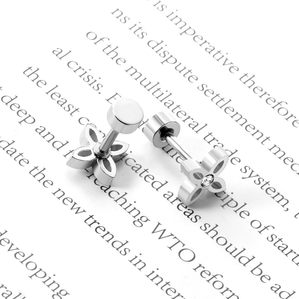 Boucles d'oreilles X argenté