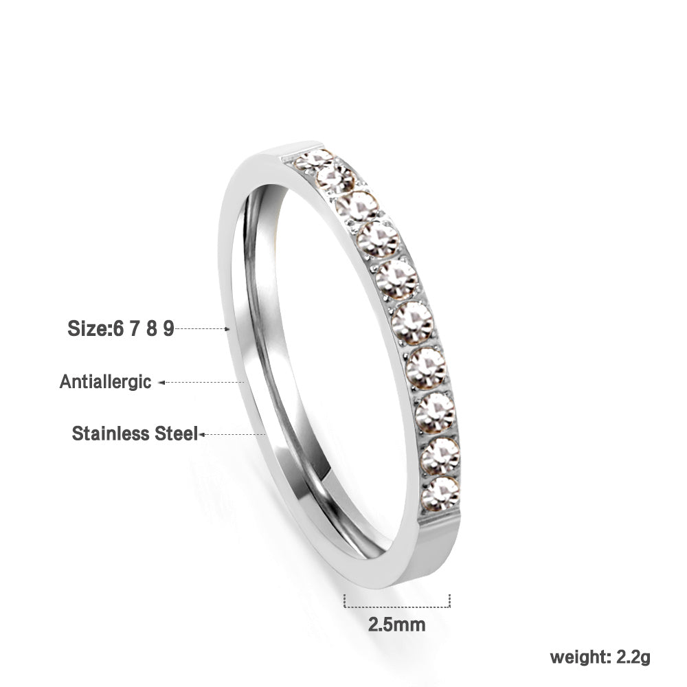 Bague diamant argenté