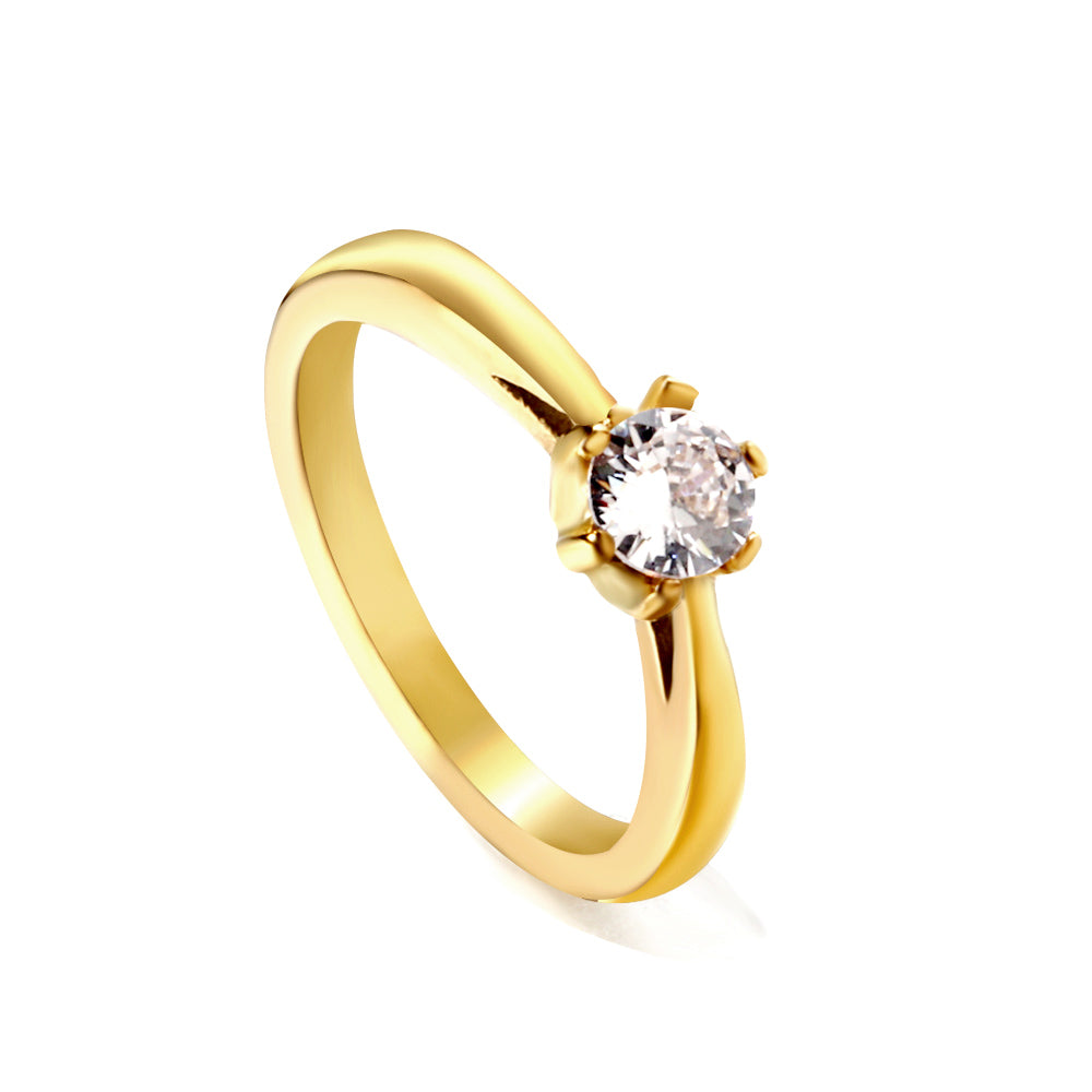 Bague brillante dorée