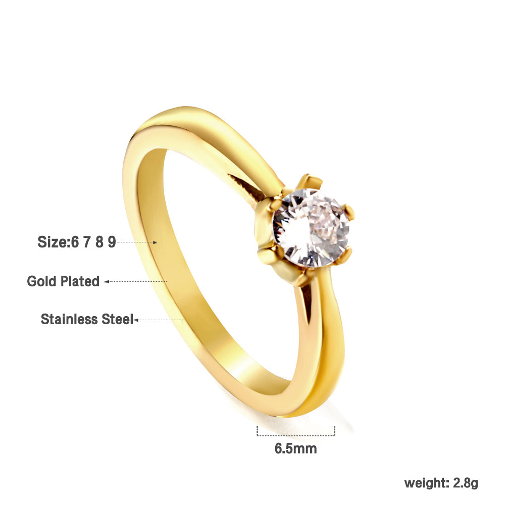 Bague brillante dorée