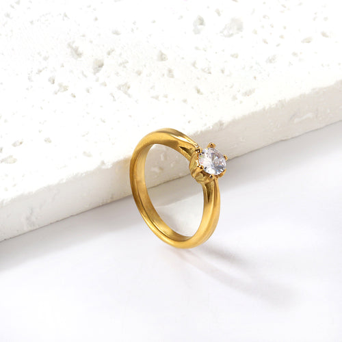 Bague brillante dorée