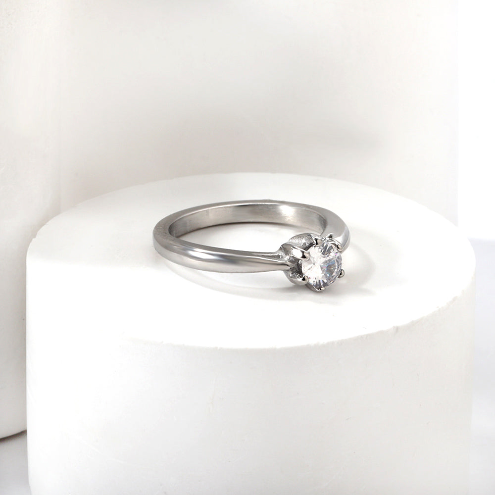 Bague brillante argenté