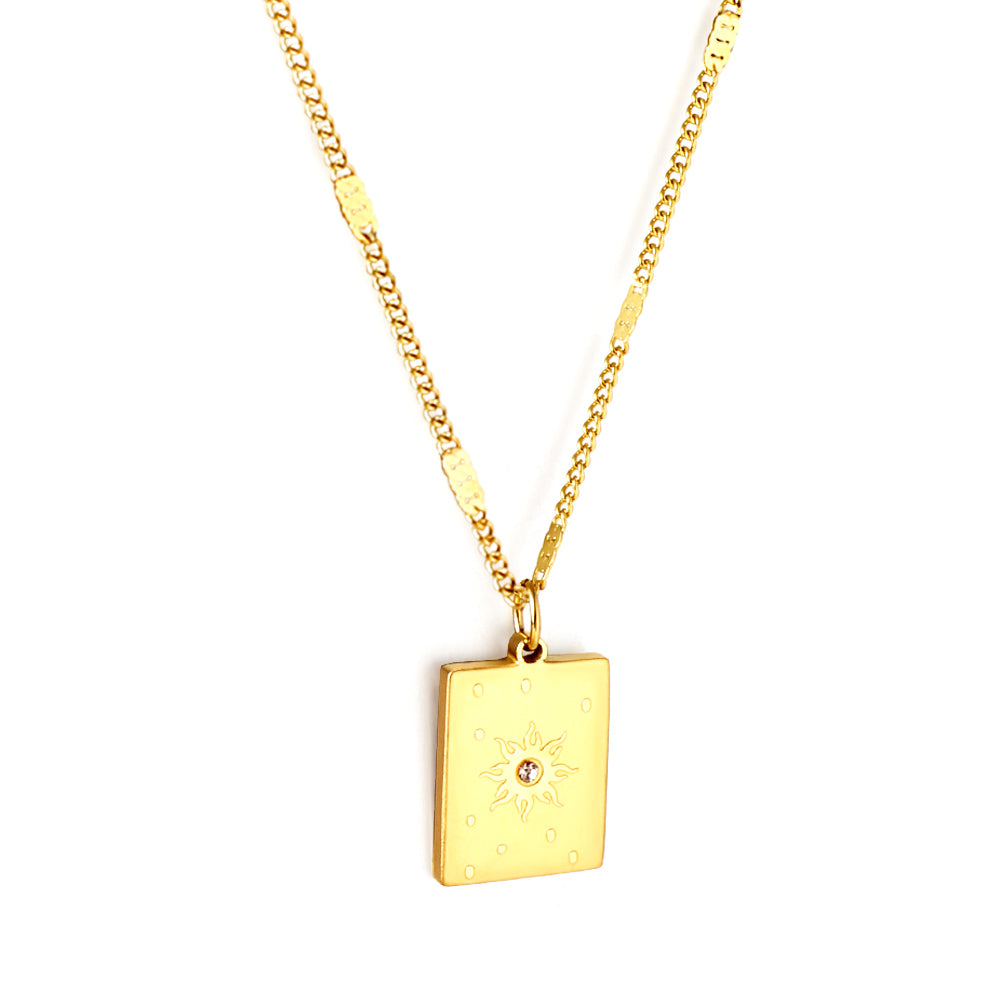 Collier soleil dorée
