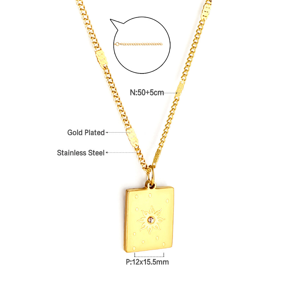 Collier soleil dorée