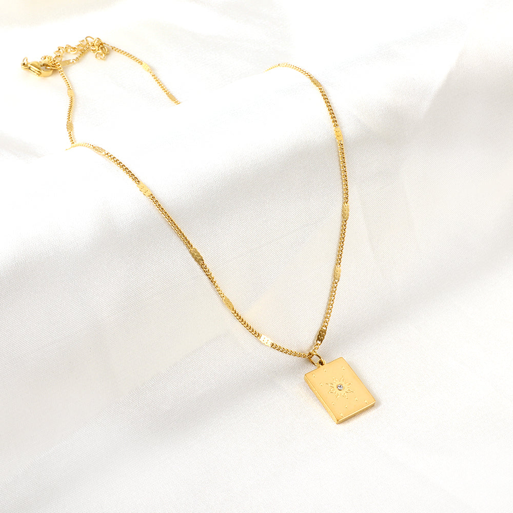 Collier soleil dorée