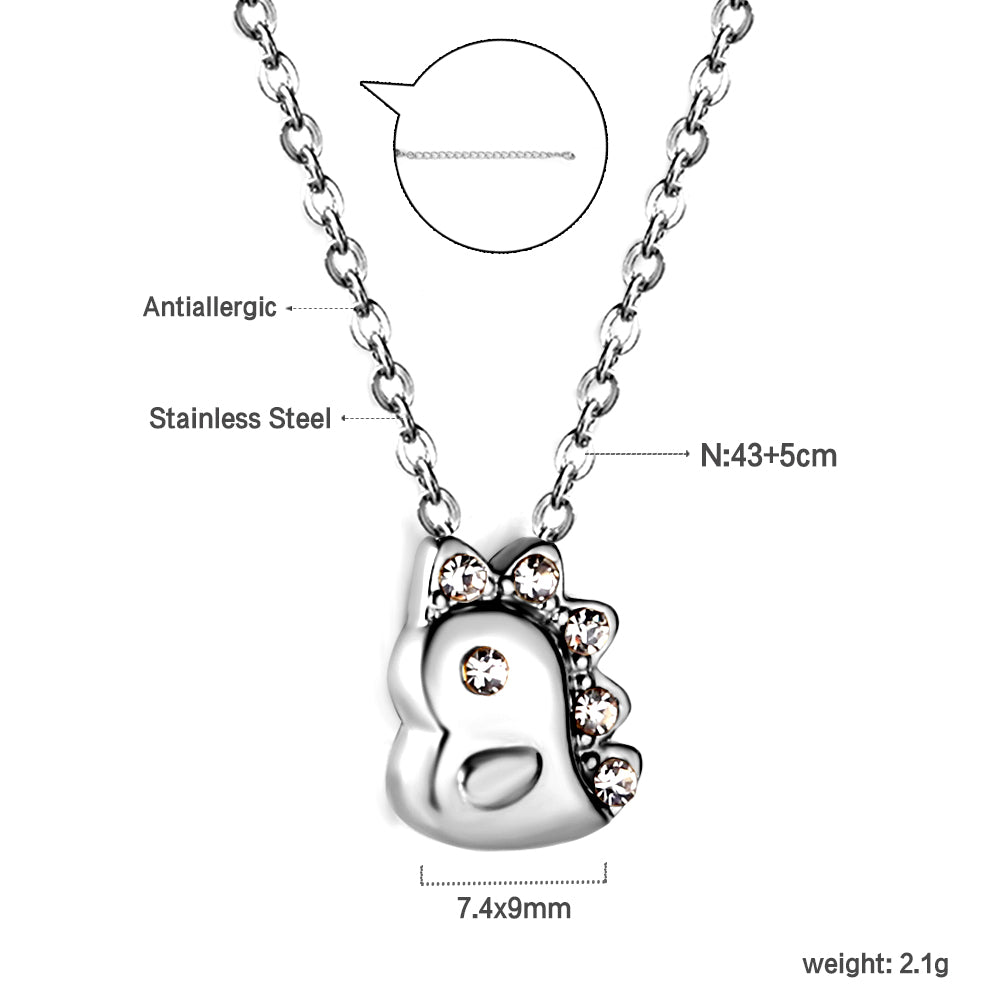 Collier dino argenté