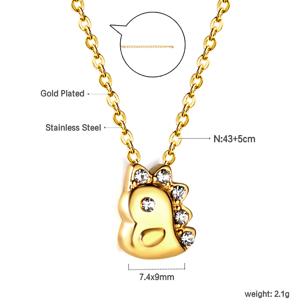Collier dino dorée
