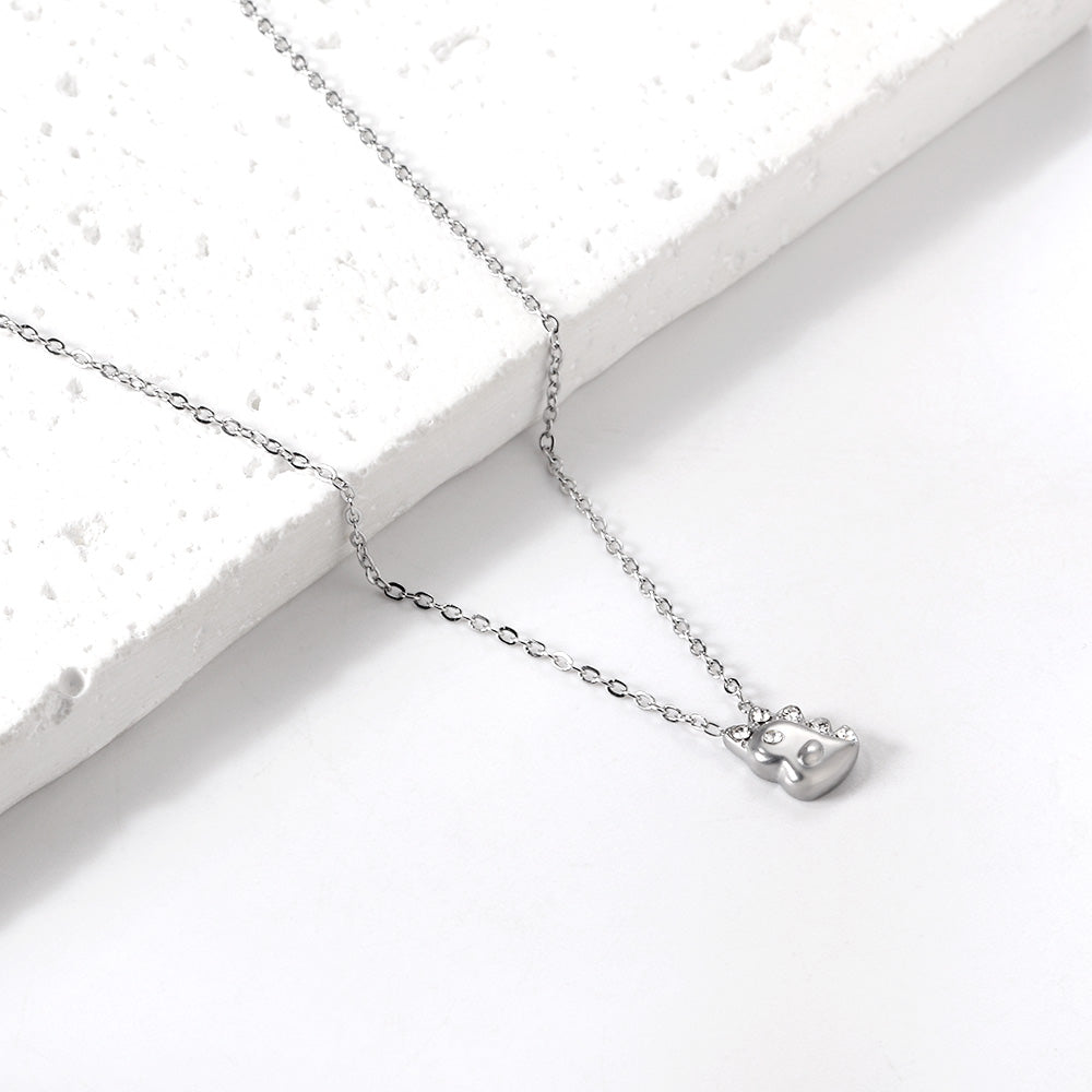 Collier dino argenté