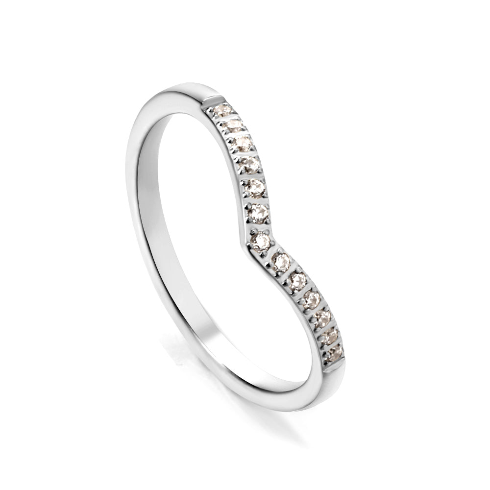 Bague swoop argenté