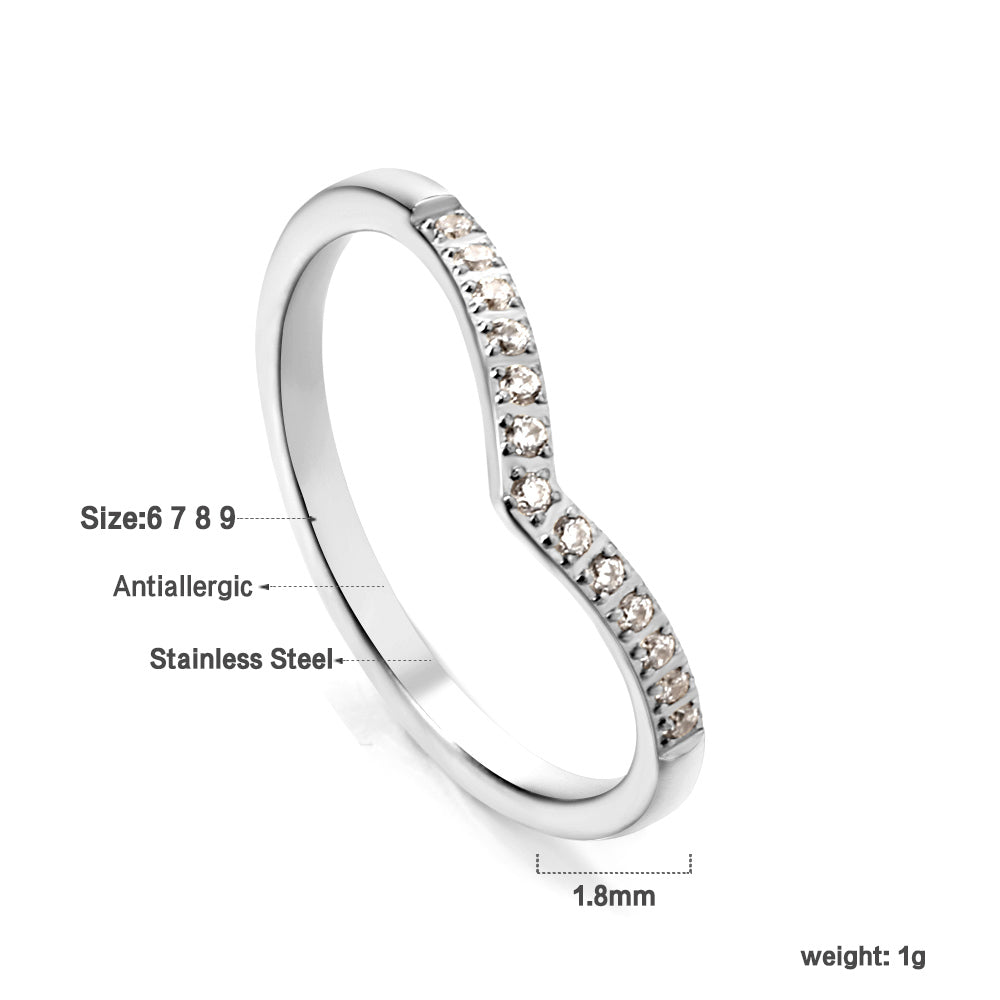 Bague swoop argenté