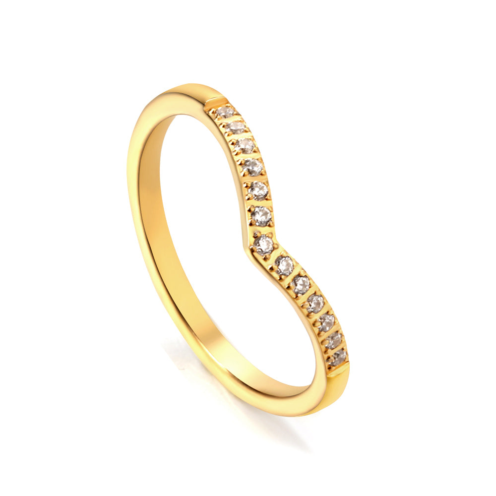 Bague swoop dorée