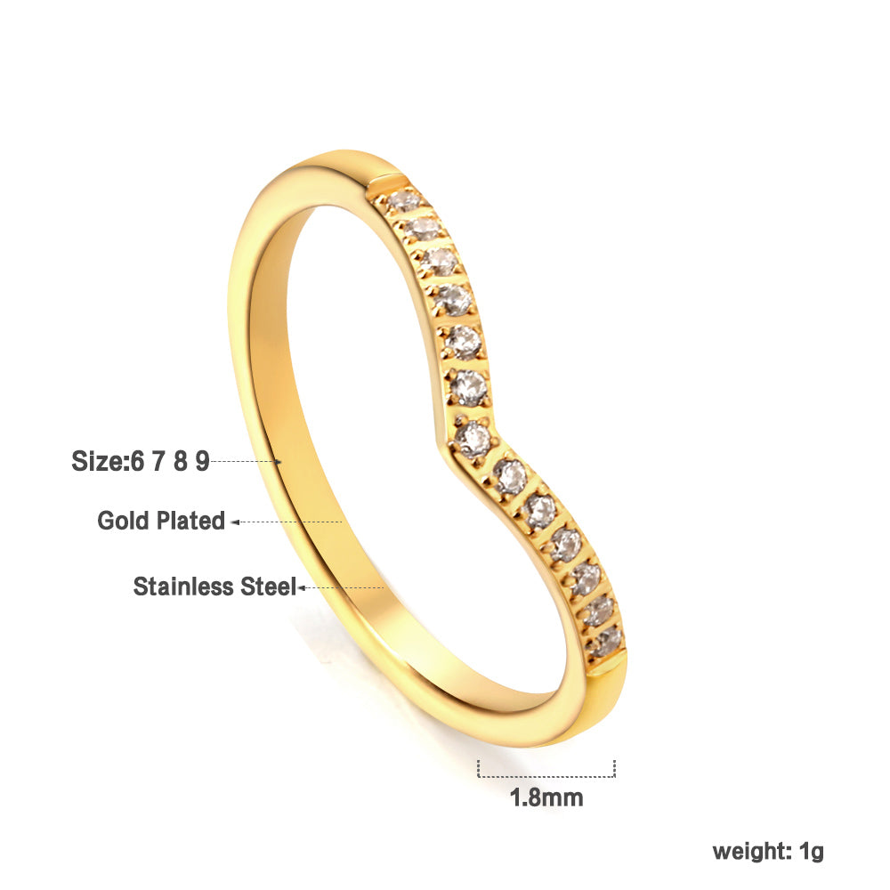 Bague swoop dorée