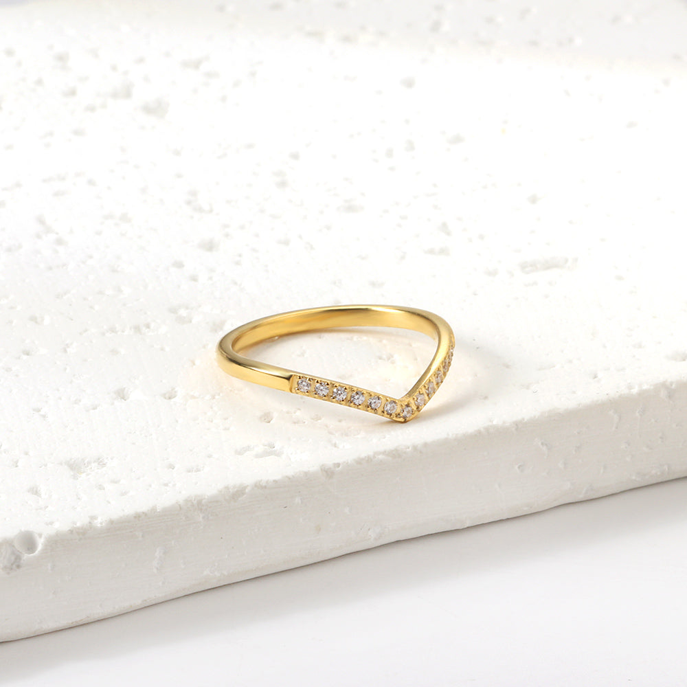 Bague swoop dorée