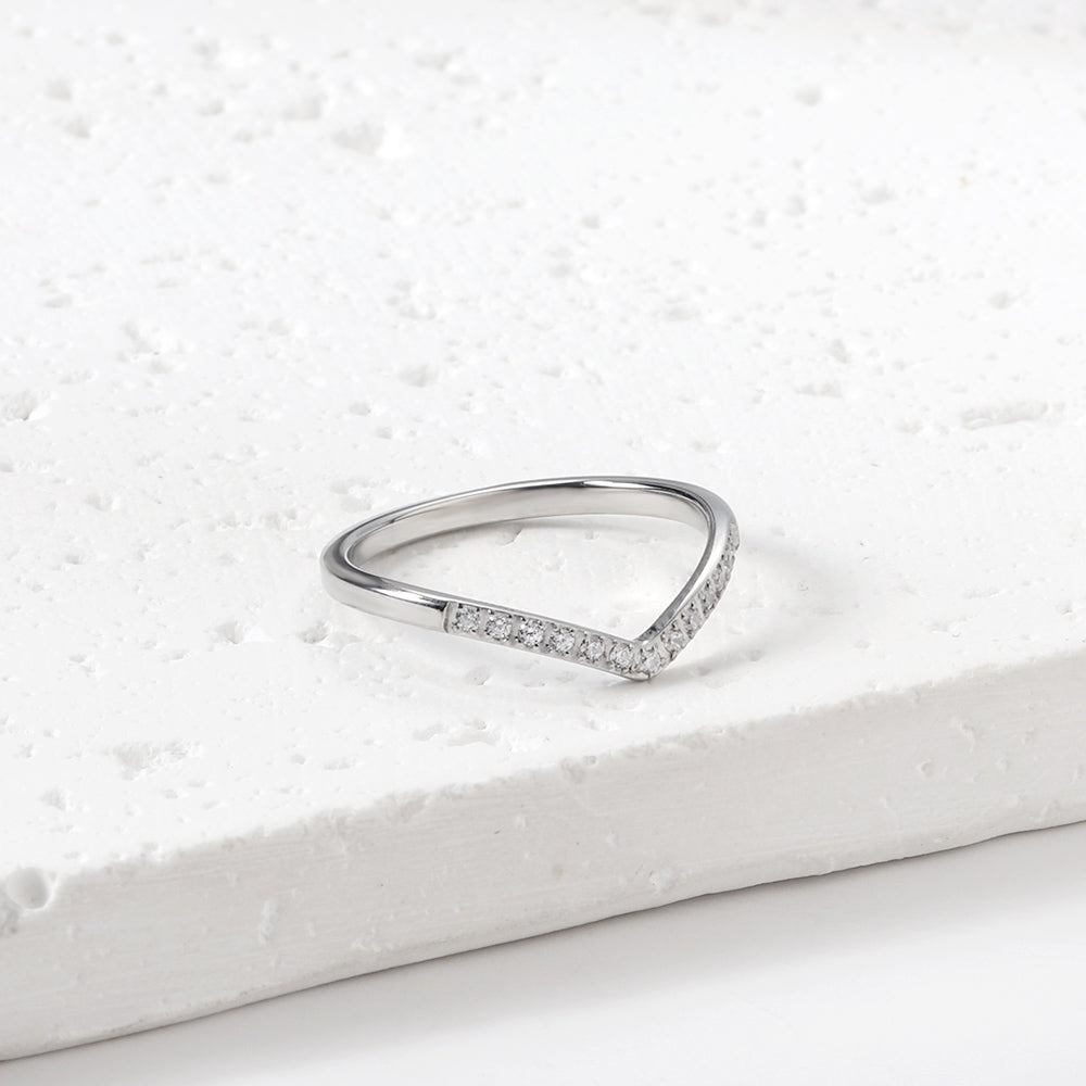 Bague swoop argenté