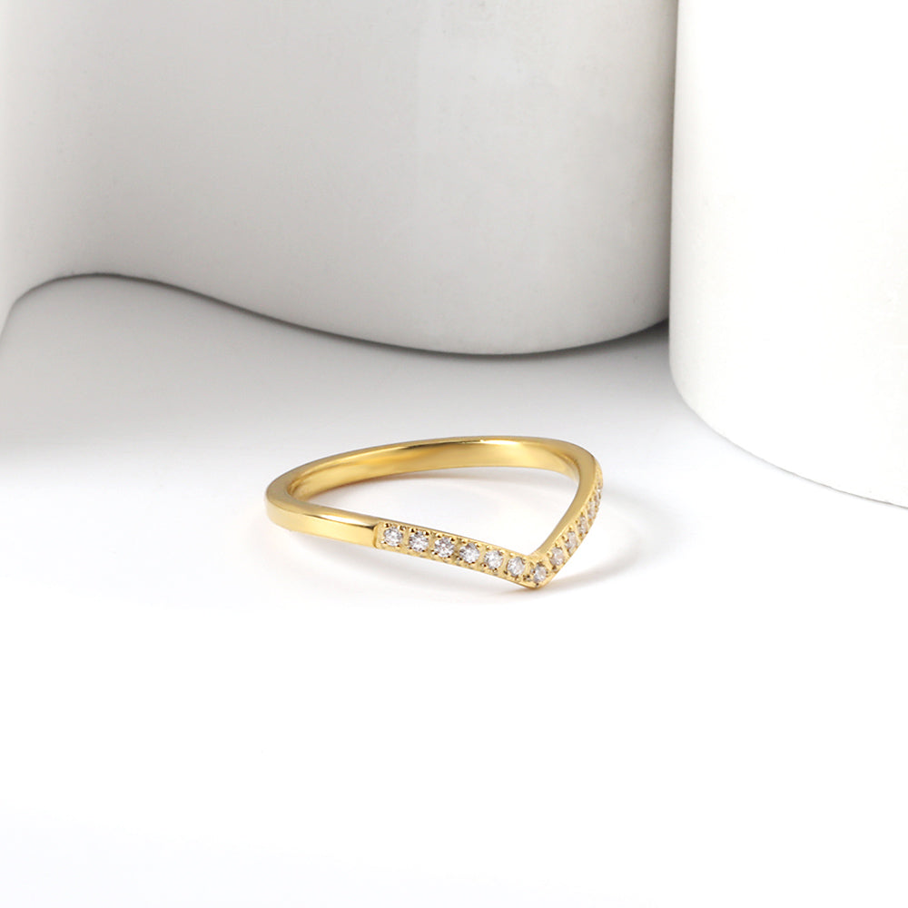 Bague swoop dorée
