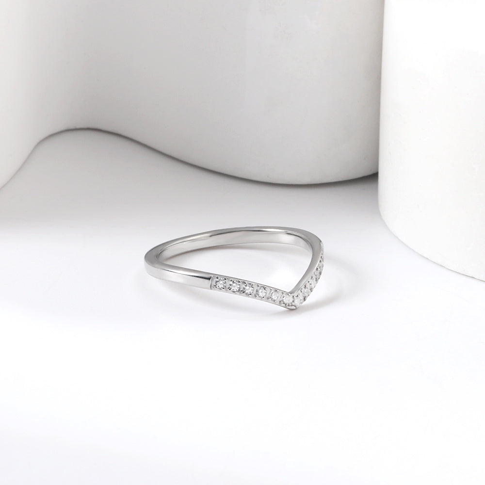 Bague swoop argenté