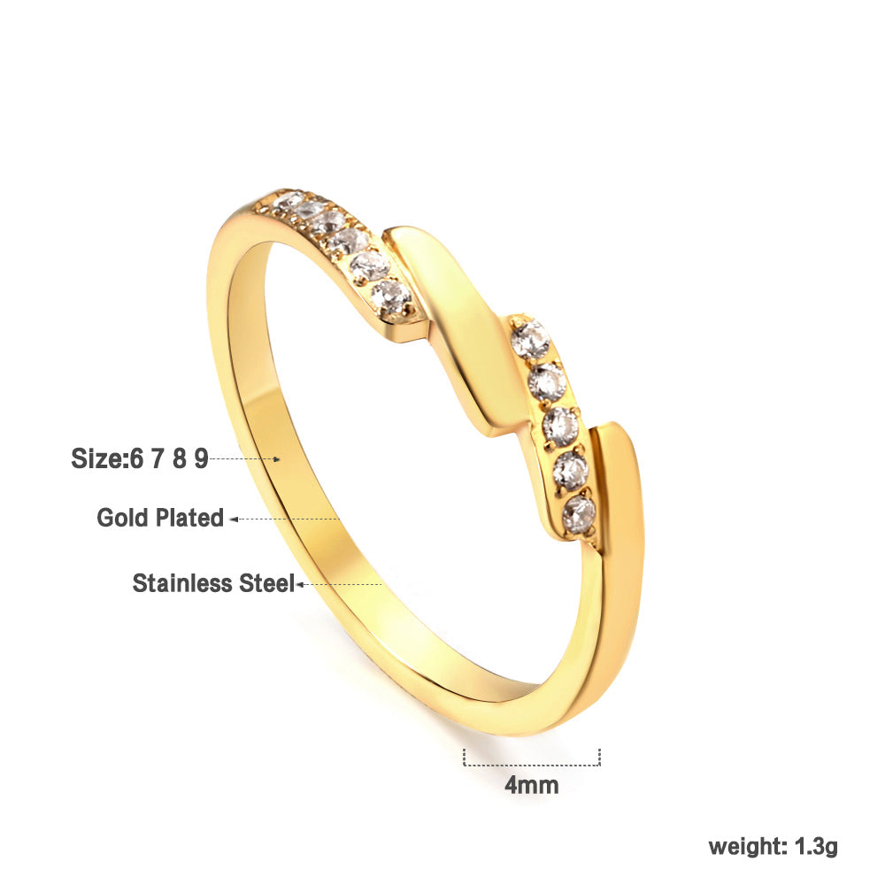 Bague steps dorée
