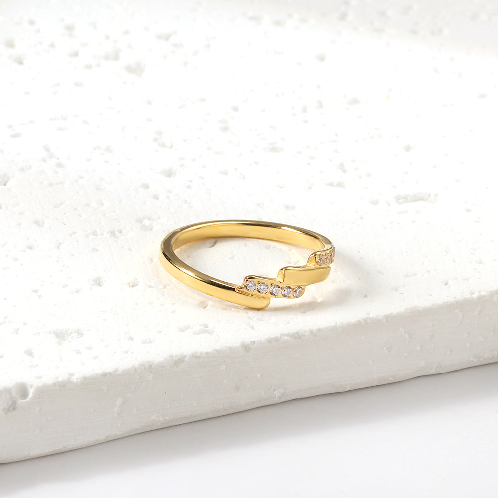 Bague steps dorée