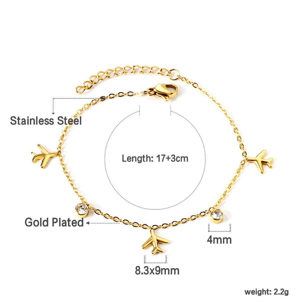 Bracelet voyage charms dorée