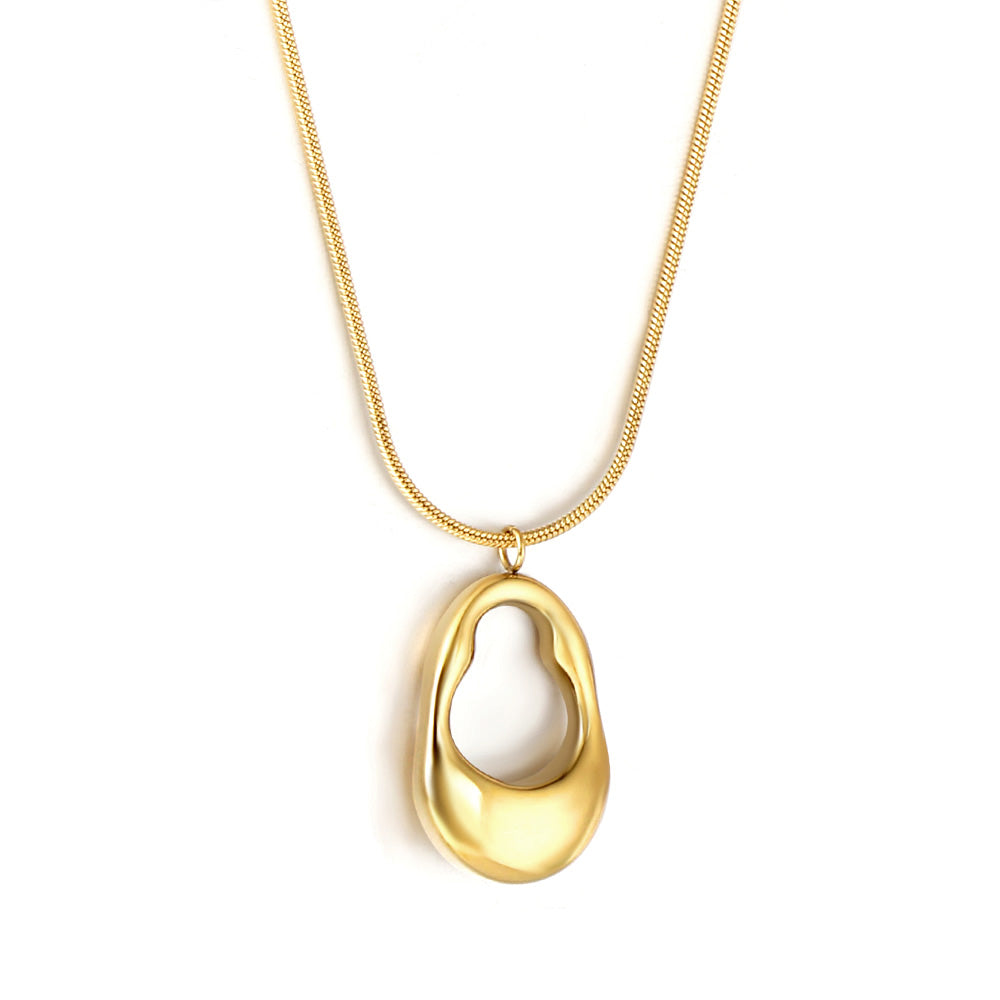 Collier oval dorée