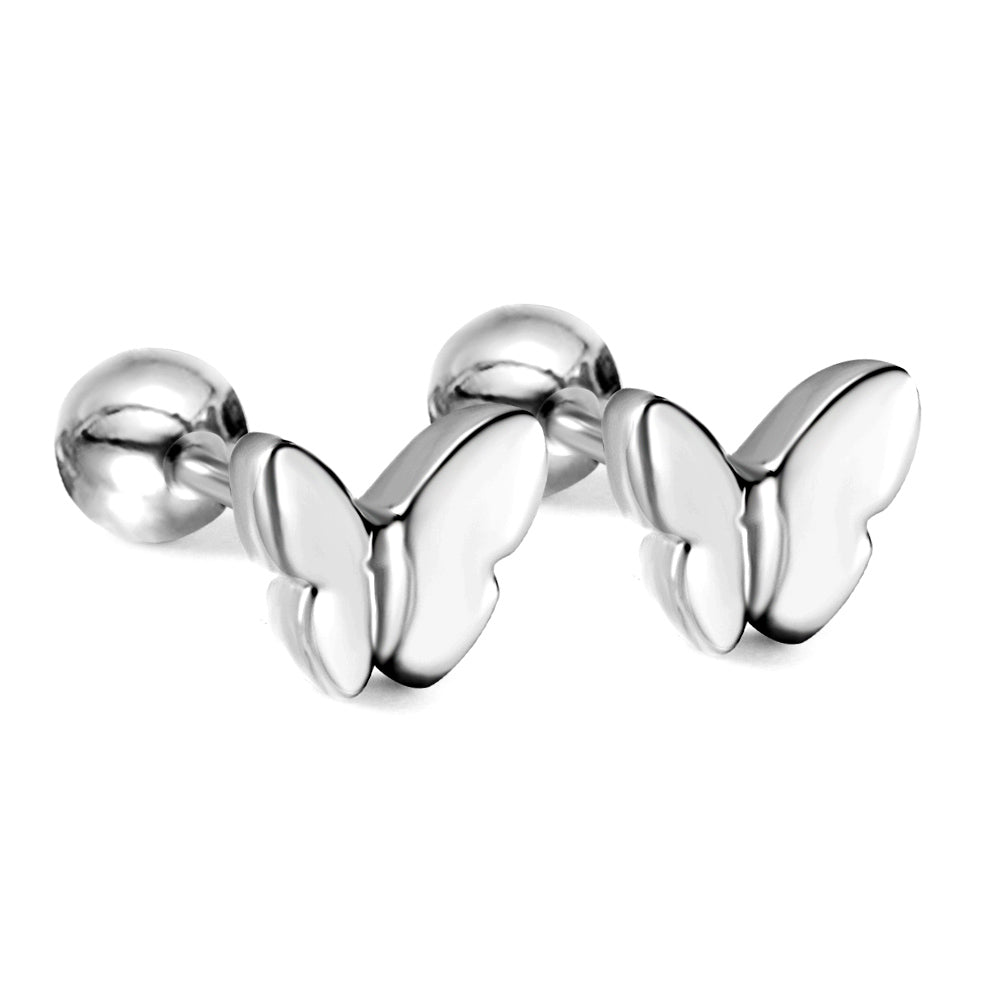 Boucles d'oreilles Papillon argenté