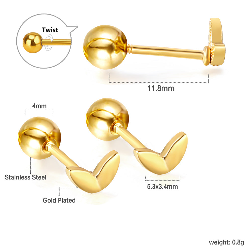 Boucles d'oreilles fly dorée