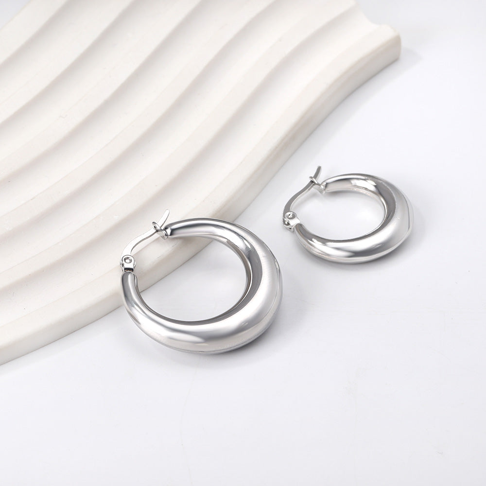 boucles d'oreilles big rounds argenté