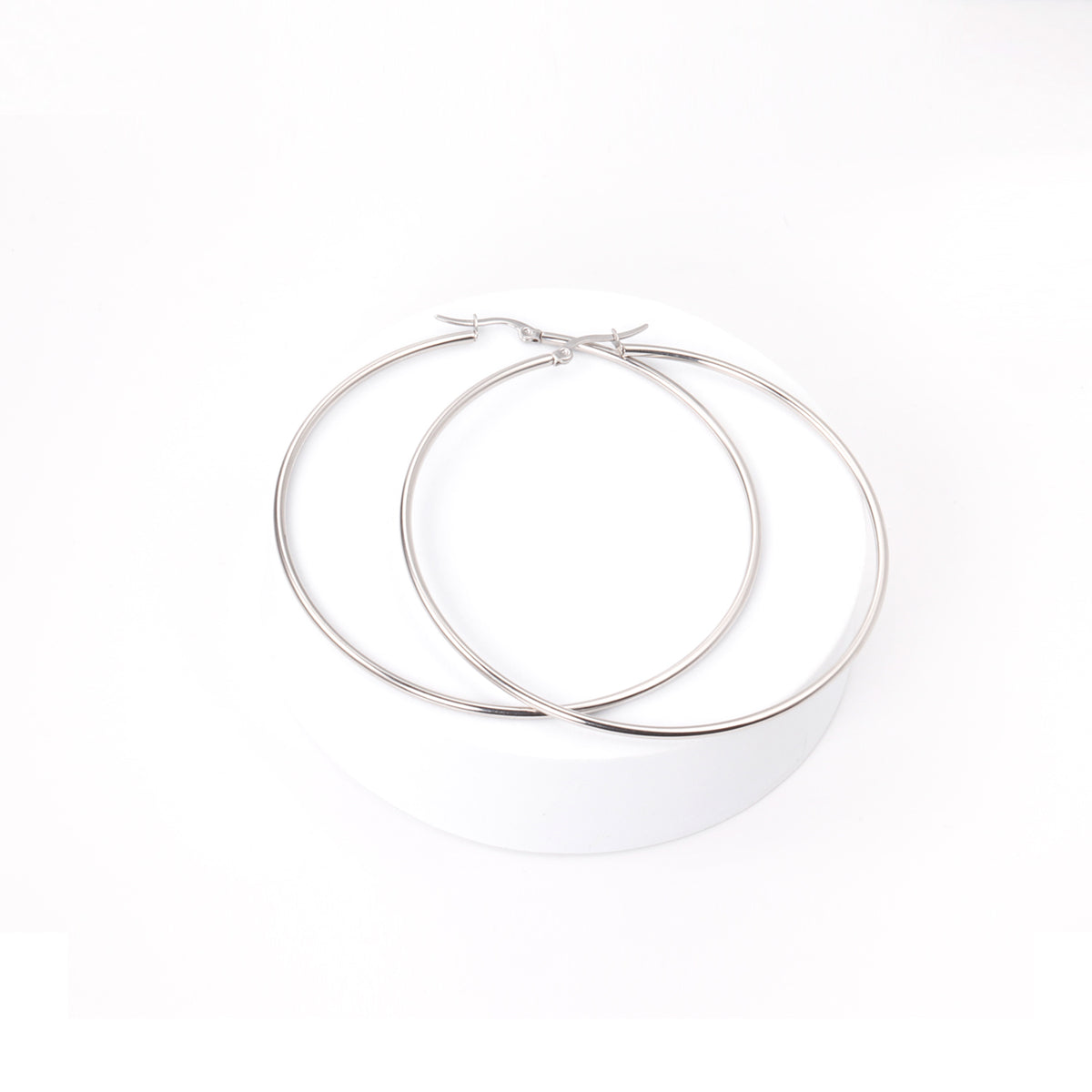 Boucle d'oreilles hoops argenté