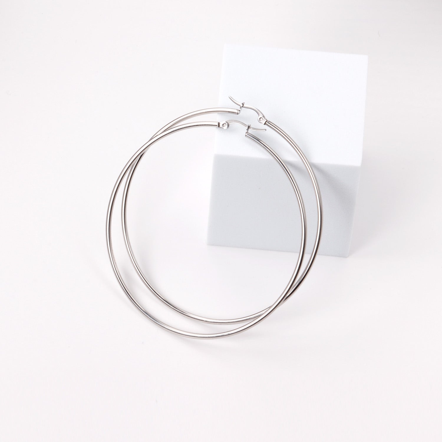 Boucle d'oreilles hoops argenté