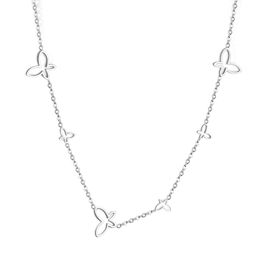 Collier papillon charms argenté