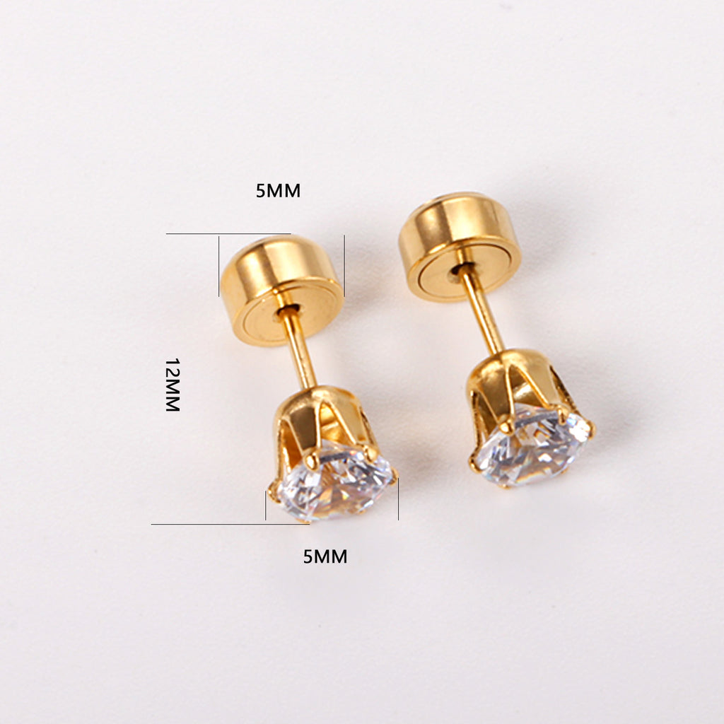 Boucles d'oreilles diamant dorée