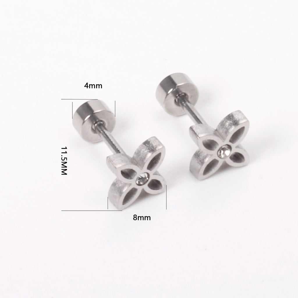 Boucles d'oreilles X argenté