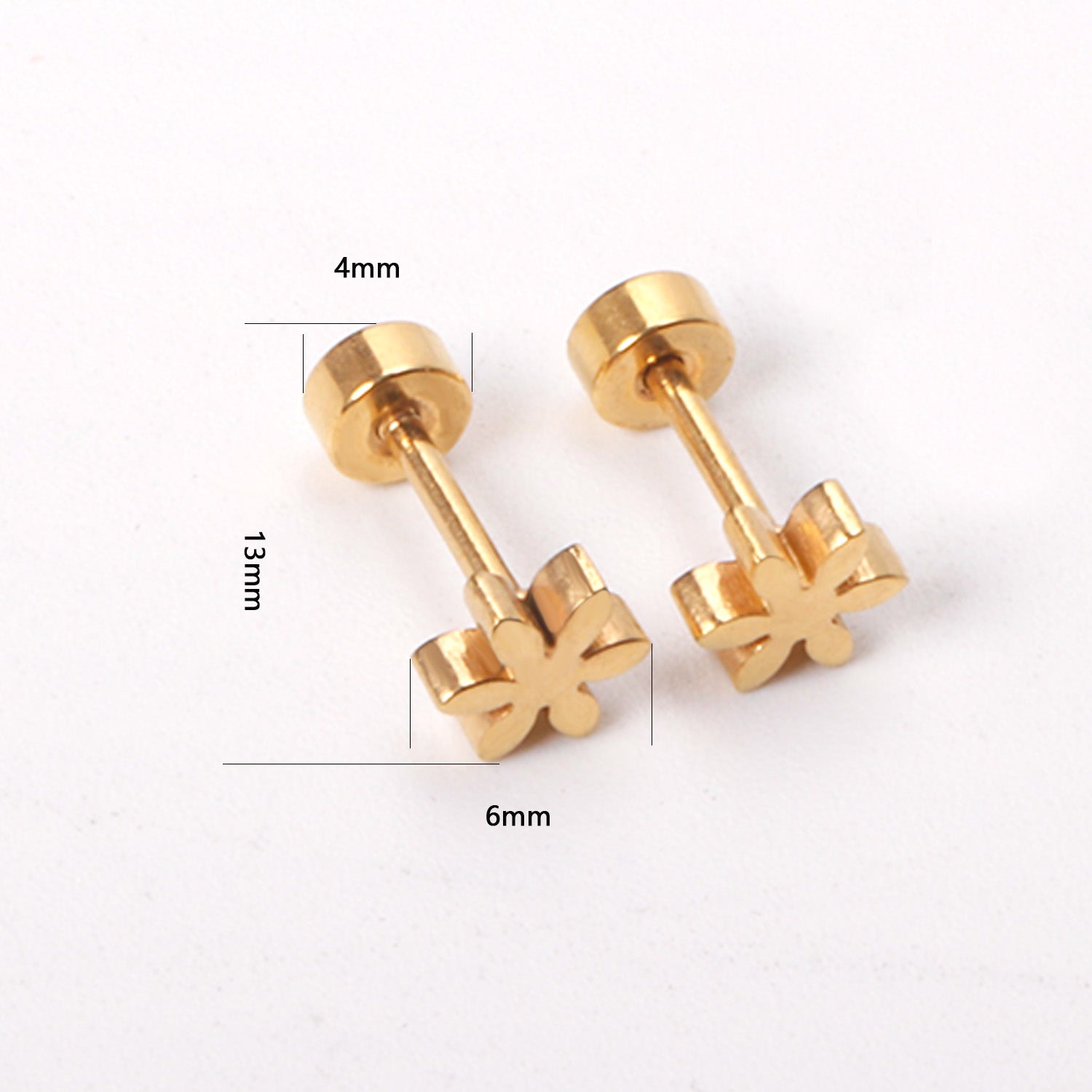 Boucles d'oreilles fleurie dorée