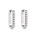 Boucles d'oreilles long diamonds argenté