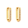 Boucles d'oreilles long diamonds dorée