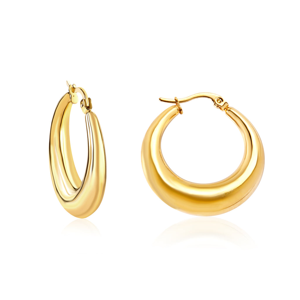 Boucles d'oreilles big rounds dorée