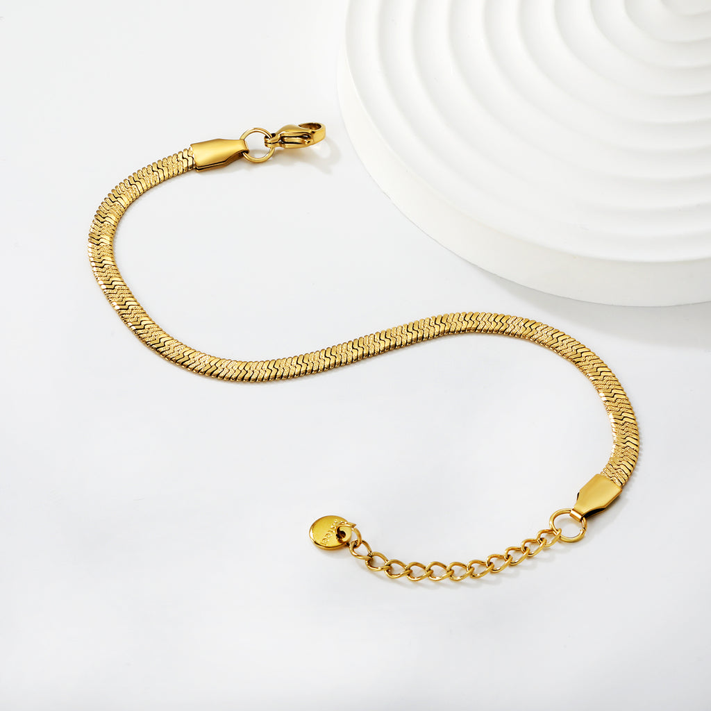 Bracelet en chaine dorée