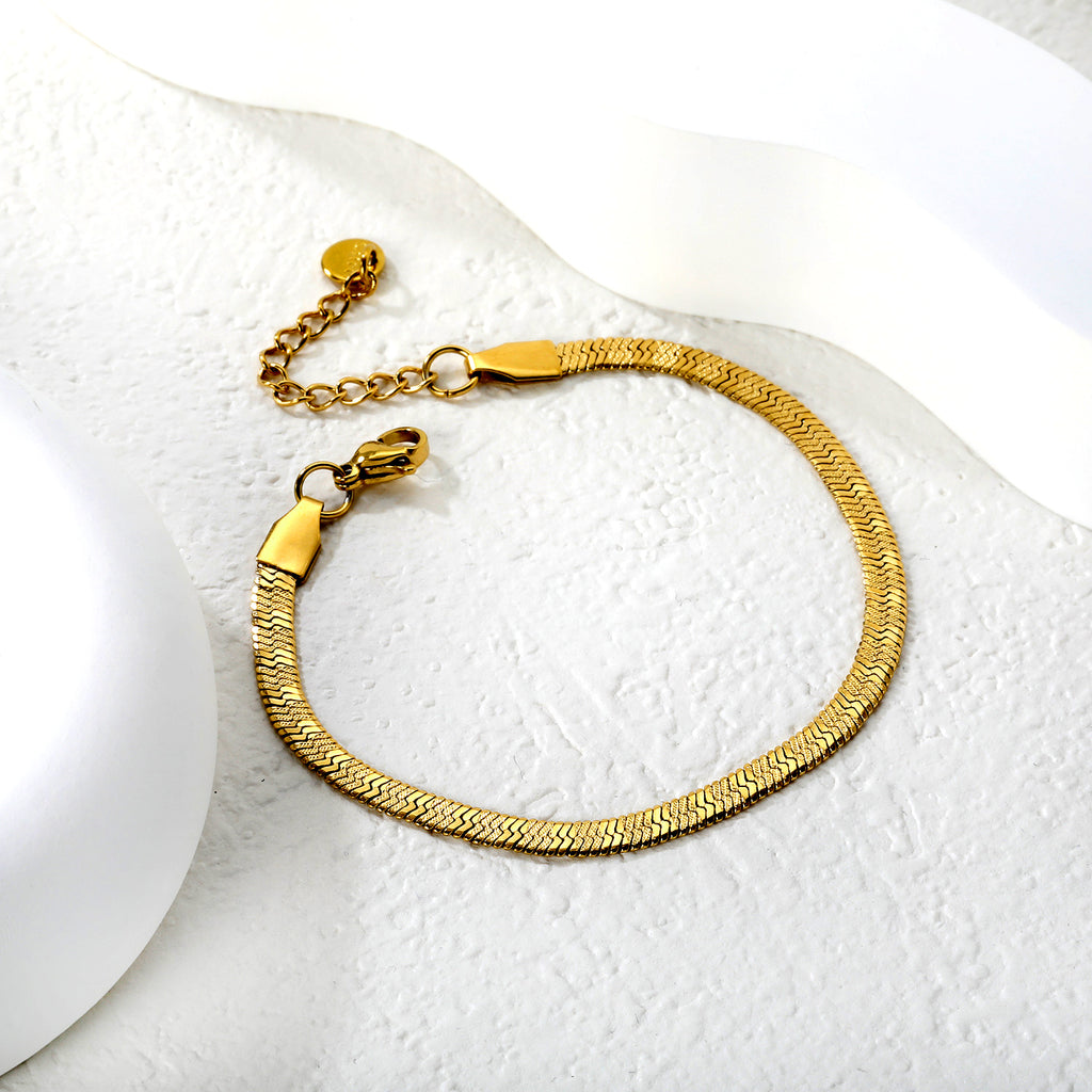 Bracelet en chaine dorée