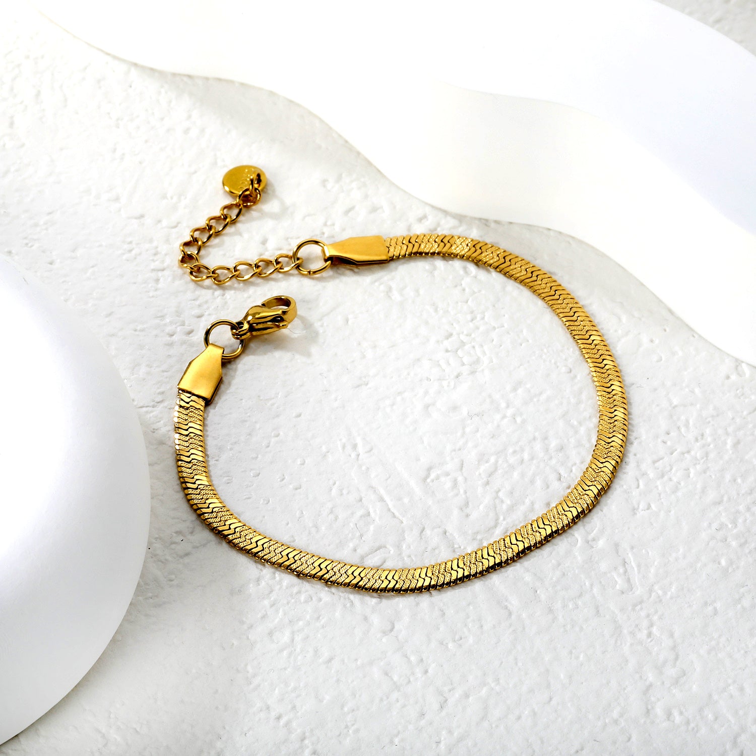 Bracelet en chaine dorée
