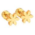 Boucles d'oreilles fleurie dorée